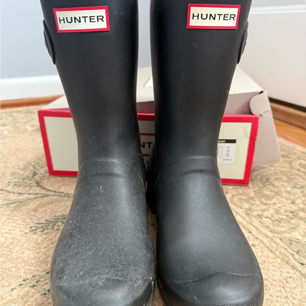 Hunter Black Rain Boots Size 7